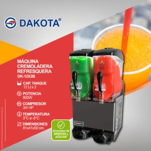 Cremoladera Refresquera DK-12X2B – 2 Tolvas de 12L con Filtro y Ahorro de Energía