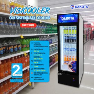 Visicooler Dakota 290 Litros Sistema Fan Cooling Controlador Digital 4 Repisas DKV-290FE