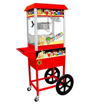 Máquina de Popcorn con Coche DK-08M + BPM-18 – Alta Producción y Movilidad
