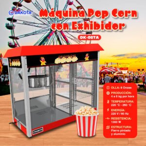 Máquina de Popcorn con Exhibidor DK-08TA