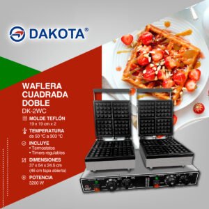Waflera Cuadrada Doble DK-2WC