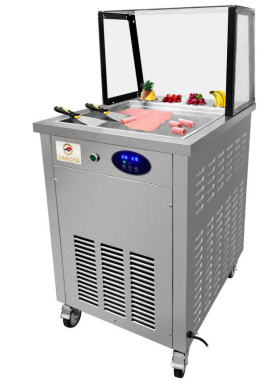 Máquina de Helado Frito Plancha 50 x 50 cm y 6 Confiteras DKF-1G
