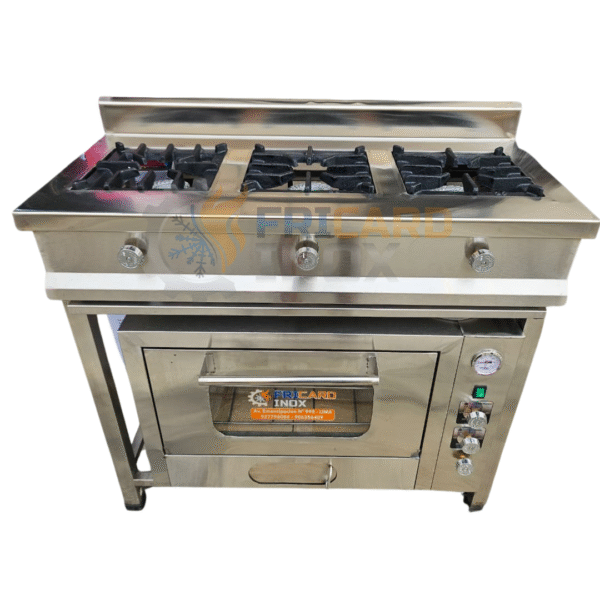 Cocina 3 Hornillas 30 x 30 + Horno